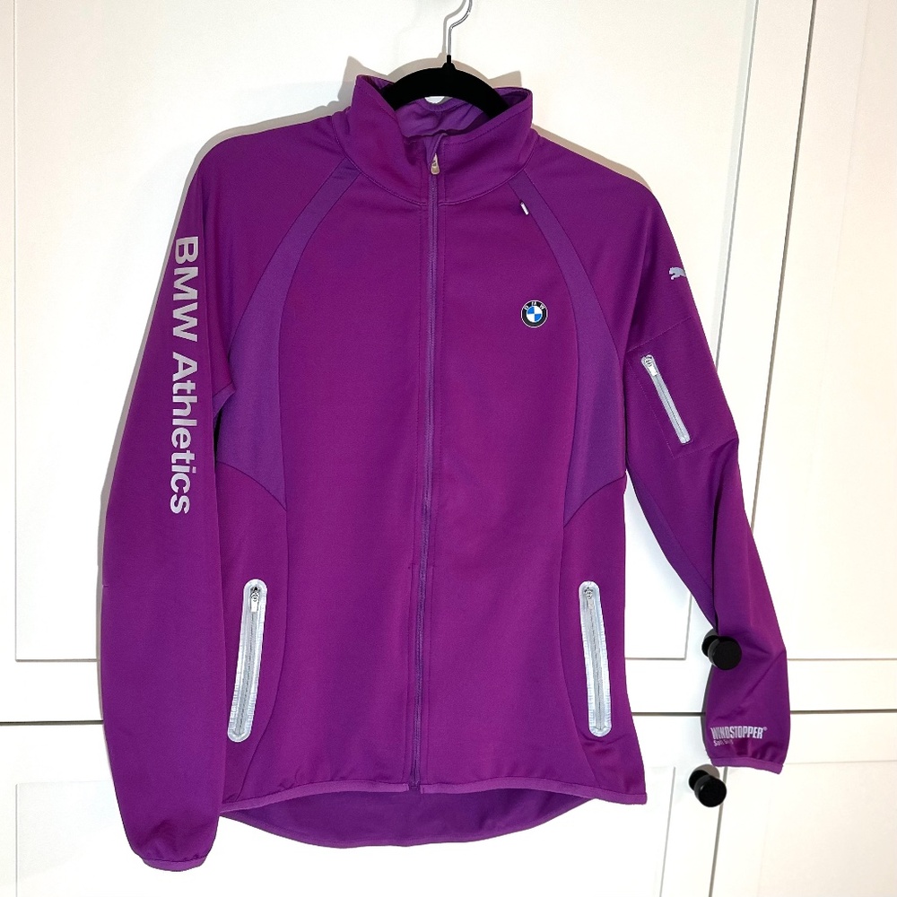 Puma BMW Athletics Windstopper Soft Shell Jacket Golf Violet; Women's Medium (8)